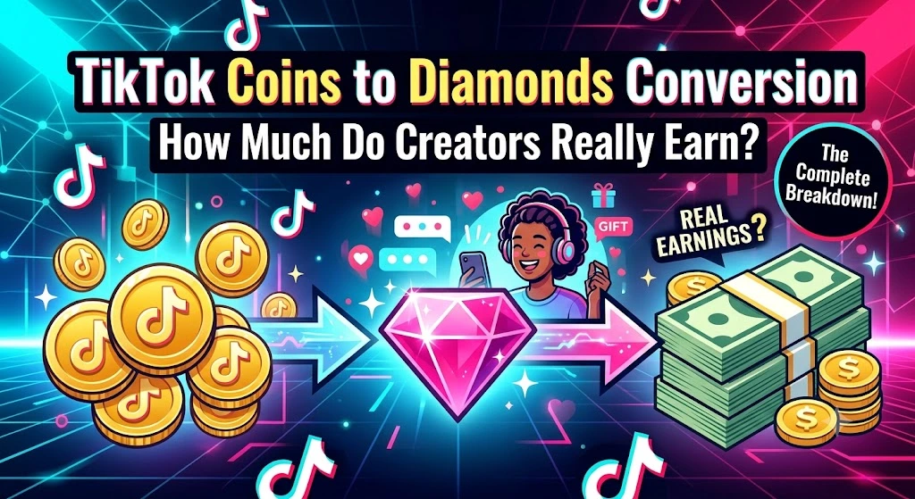 TikTok Coins to Diamonds Conversion