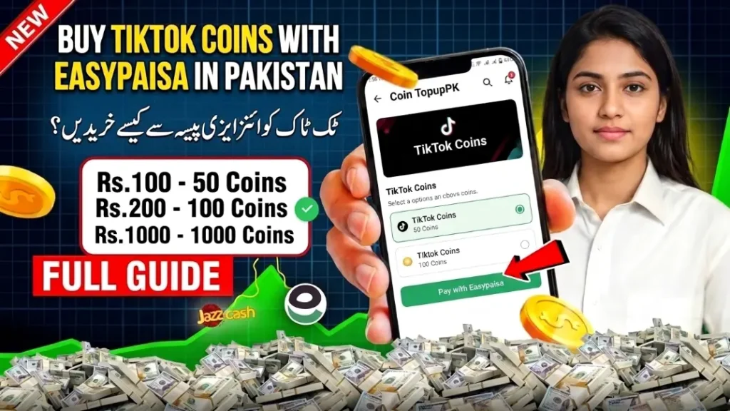 buy tiktok coins wth easypaisa